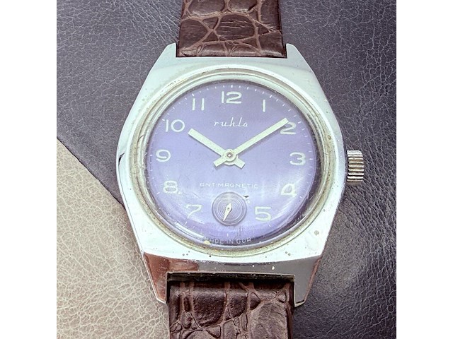 Vintage ruhla antimagnetic mechanisch horloge - afbeelding 1 van  8