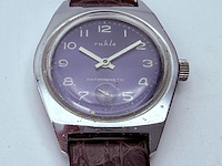 Vintage ruhla antimagnetic mechanisch horloge - afbeelding 3 van  8