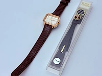 Vintage sandoz mechanisch horloge met goudkeurmerk - afbeelding 4 van  9