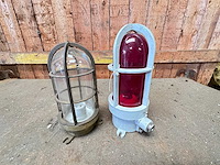 Vintage scheepslamp (2x) - afbeelding 1 van  2