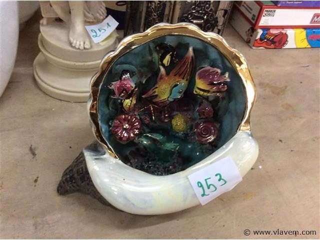 Vintage schelp h21. - afbeelding 1 van  2