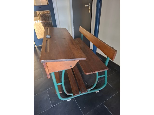 Vintage schoolbank - afbeelding 2 van  4