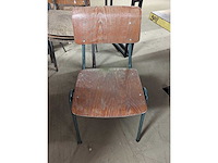 Vintage schoolstoelen 10 stuks - afbeelding 2 van  2