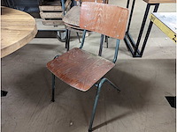 Vintage schoolstoelen 10 stuks - afbeelding 1 van  2