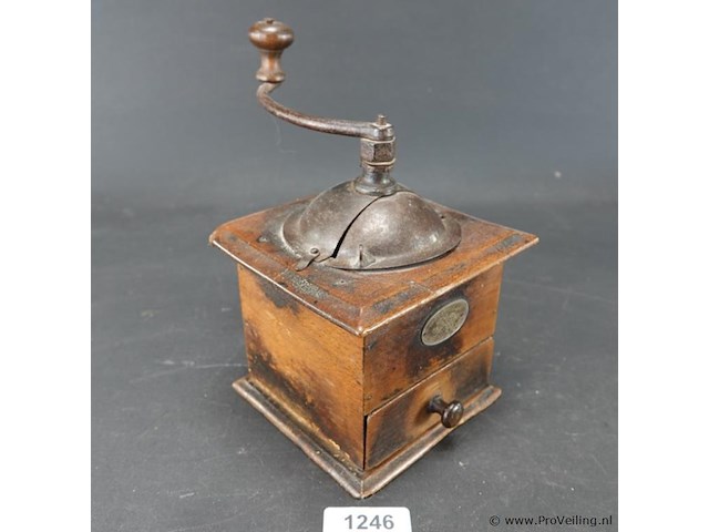 Vintage schootkoffiemolen - afbeelding 1 van  5