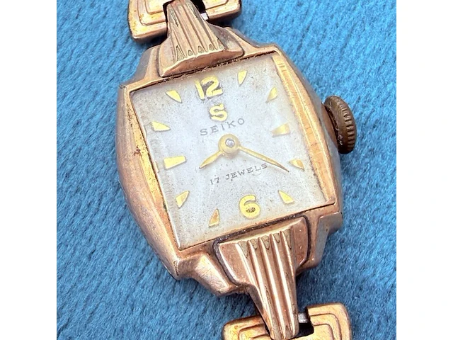Vintage seiko 14k gold filled mechanisch dameshorloge - afbeelding 1 van  5