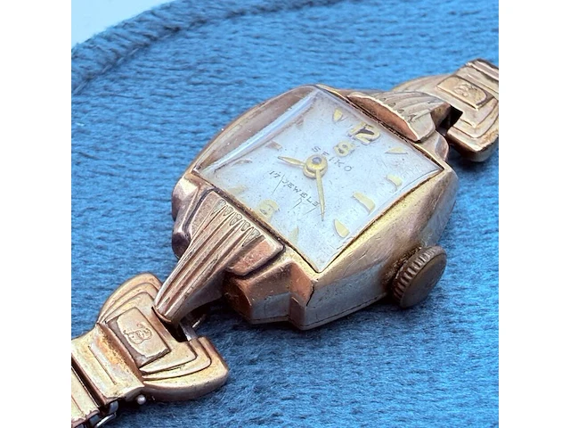 Vintage seiko 14k gold filled mechanisch dameshorloge - afbeelding 4 van  5