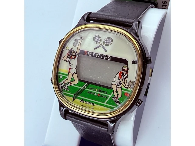 Vintage seiko/lorus y757-5050 lcd tennis game watch - afbeelding 1 van  8