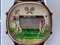Vintage seiko/lorus y757-5050 lcd tennis game watch - afbeelding 2 van  8