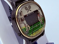 Vintage seiko/lorus y757-5050 lcd tennis game watch - afbeelding 3 van  8