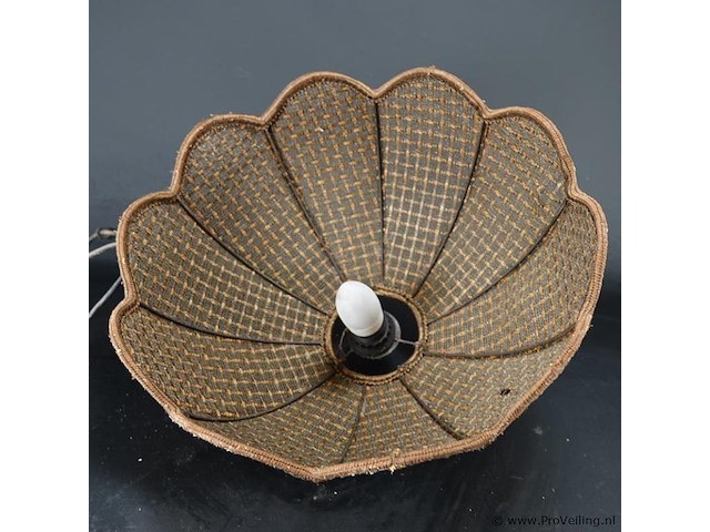 Vintage stoffen (en stoffige :-)) lampenkap - afbeelding 5 van  5