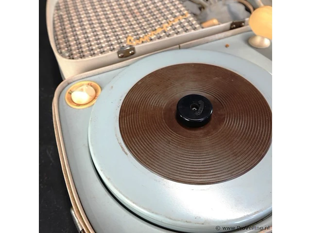 Vintage supraphon ge080 draagbare kofferplatenspeler uit tsjechoslowakije, geproduceerd rond 1960 door tesla/supraphon (niet getest) - afbeelding 5 van  8