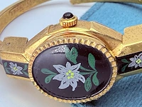 Vintage swiss made edelweiss bangle horloge