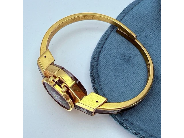 Vintage swiss made edelweiss bangle horloge - afbeelding 2 van  8