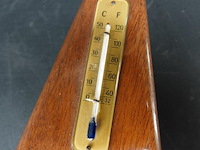 Vintage teakhouten weerstation - afbeelding 3 van  4