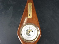 Vintage teakhouten weerstation - afbeelding 1 van  4