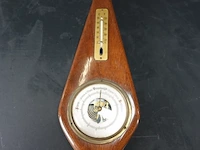 Vintage teakhouten weerstation