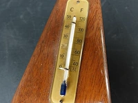 Vintage teakhouten weerstation - afbeelding 3 van  4