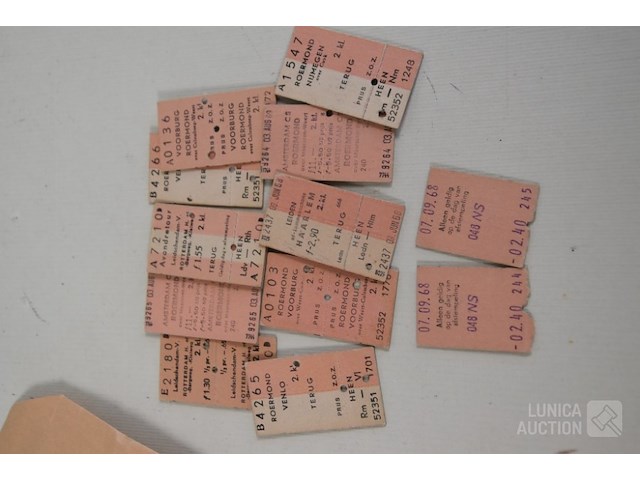 Vintage treinkaartjes - afbeelding 2 van  3
