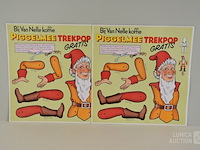 Vintage trekpoppen piggelmee - afbeelding 1 van  3