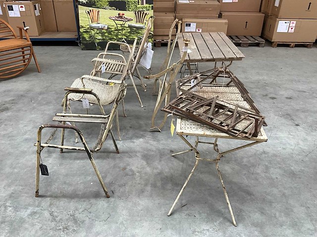 Vintage tuinmeubels (7x) - afbeelding 2 van  2