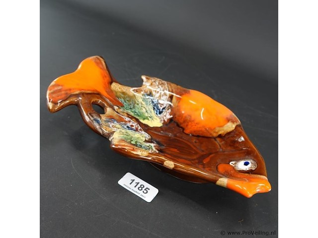 Vintage vallauris keramische visschaal. - afbeelding 1 van  5