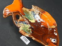 Vintage vallauris keramische visschaal. - afbeelding 2 van  5