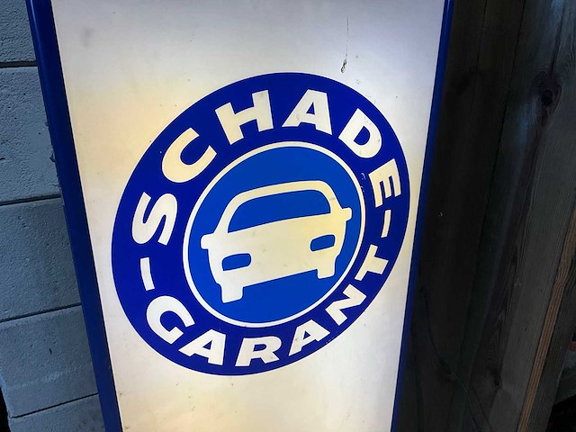 Vintage verlicht fiat schade-garant reclamebord – uniek eyecatcher - afbeelding 2 van  5