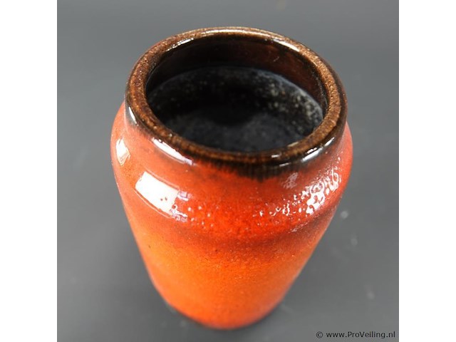 Vintage west-duitse keramische vaas in fat lava-stijl - afbeelding 3 van  5