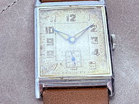 Vintage ww1 art-deco mechanisch militair horloge - afbeelding 1 van  8