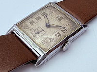 Vintage ww1 art-deco mechanisch militair horloge - afbeelding 2 van  8