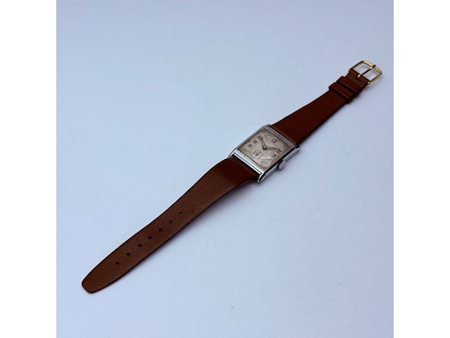 Vintage ww1 art-deco mechanisch militair horloge - afbeelding 5 van  8