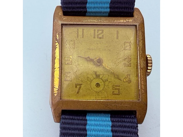 Vintage ww2 militair horloge op nato band - afbeelding 1 van  6