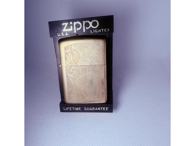 Vintage zippo brass aansteker - full set - afbeelding 1 van  9
