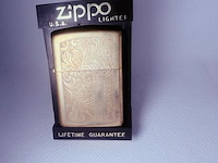Vintage zippo brass aansteker - full set - afbeelding 1 van  9
