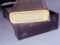 Vintage zippo brass aansteker - full set - afbeelding 3 van  9