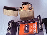Vintage zippo brass aansteker - full set - afbeelding 4 van  9