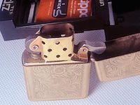 Vintage zippo brass aansteker - full set - afbeelding 5 van  9