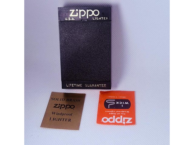 Vintage zippo brass aansteker - full set - afbeelding 7 van  9