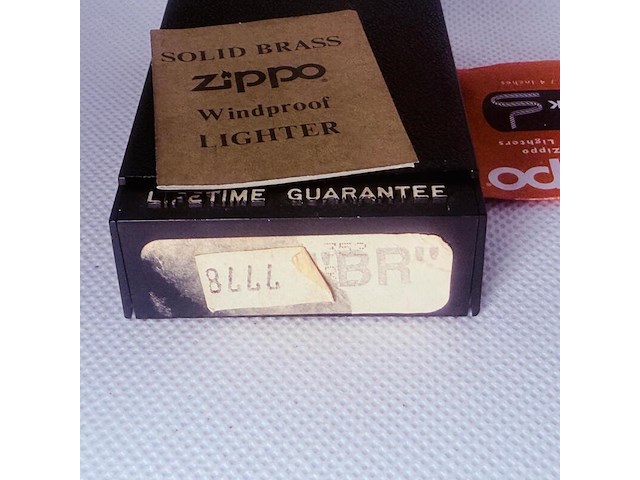 Vintage zippo brass aansteker - full set - afbeelding 9 van  9