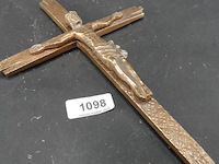 Vintage zware messing crucifix - afbeelding 1 van  5