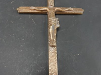 Vintage zware messing crucifix - afbeelding 2 van  5