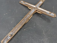 Vintage zware messing crucifix - afbeelding 5 van  5