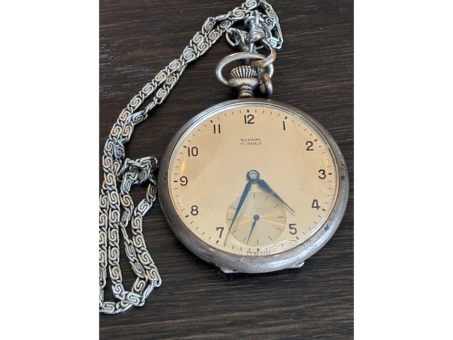 Vintage zwitsers zak horloge, rodana 17 jewels, 17 jewels, jaren 50 - afbeelding 1 van  5