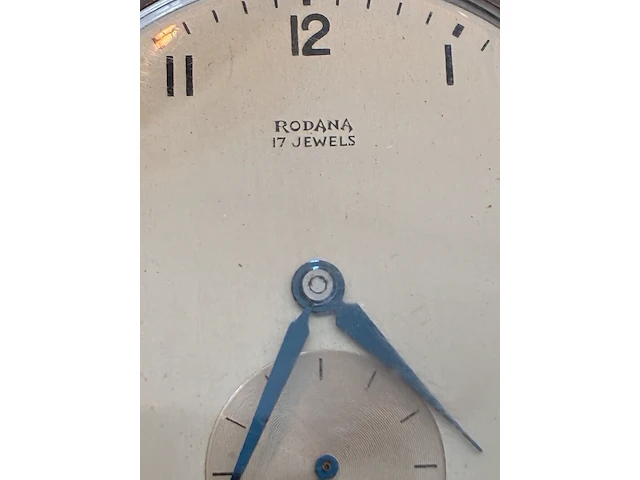 Vintage zwitsers zak horloge, rodana 17 jewels, jaren 50 - afbeelding 5 van  5