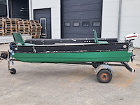 Visboot met buitenboord motor en trailer, yamaha, groen - afbeelding 23 van  32