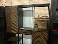 Visgraat bruin opbergkast - afbeelding 2 van  6