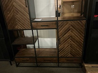 Visgraat bruin opbergkast - afbeelding 3 van  6