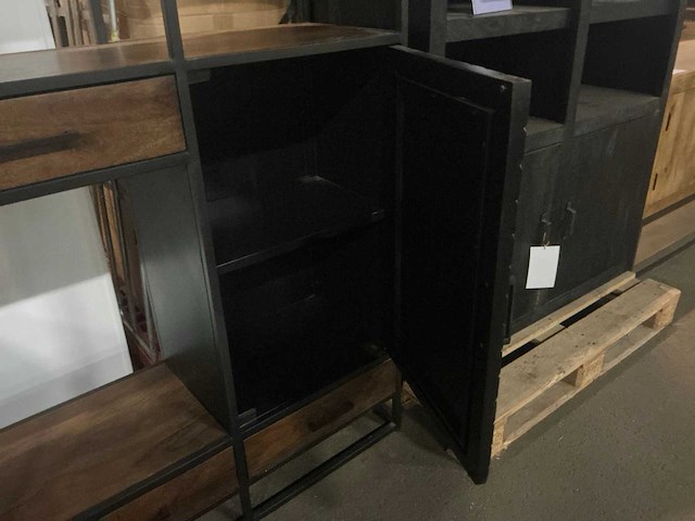 Visgraat bruin opbergkast - afbeelding 4 van  6