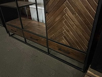 Visgraat bruin opbergkast - afbeelding 6 van  6